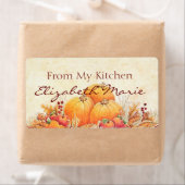 Étiquette Citrouille Récolte Maison Faite De La Cuisine De (En situation)