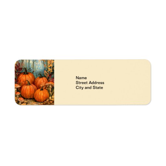 Étiquette Citrouilles d'automne (Devant)