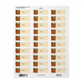Étiquette Citrouilles d'automne (Feuille entière)