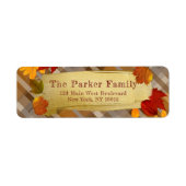 Étiquette Citrouilles D'Automne Et De Feuillage Sur L'Action (Devant)