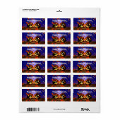 Étiquette Citrouilles d'Halloween (Feuille entière)