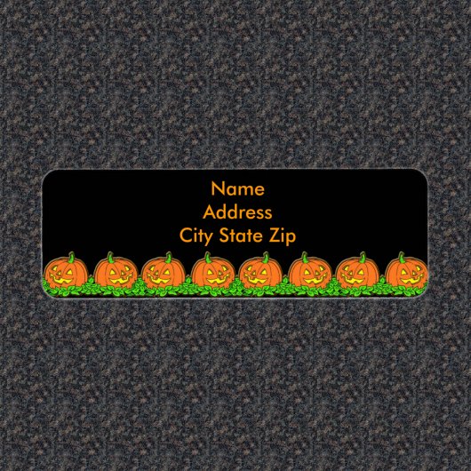 Étiquette Citrouilles d'Halloween