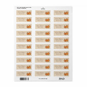 Étiquette Citrouilles Feuilles d'Automne (Feuille entière)
