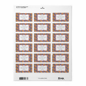 Étiquette citrouilles heureux (Feuille entière)