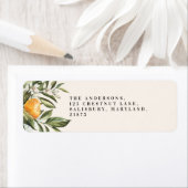 Étiquette Citrus oranger fleurir botanique rustique bridal c (En situation)