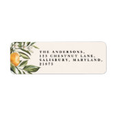 Étiquette Citrus oranger fleurir botanique rustique bridal c (Devant)