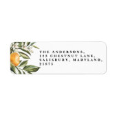 Étiquette Citrus oranger fleurir botanique rustique bridal c (Devant)