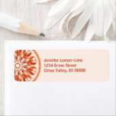 Étiquette Citrus Slice Orange personnalisé (En situation)