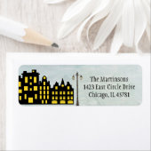 Étiquette City Living Appartement Maisons Retour Adresse (En situation)