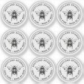 Étiquette clair pour baumes à lèvres en cire d'abe (Devant)