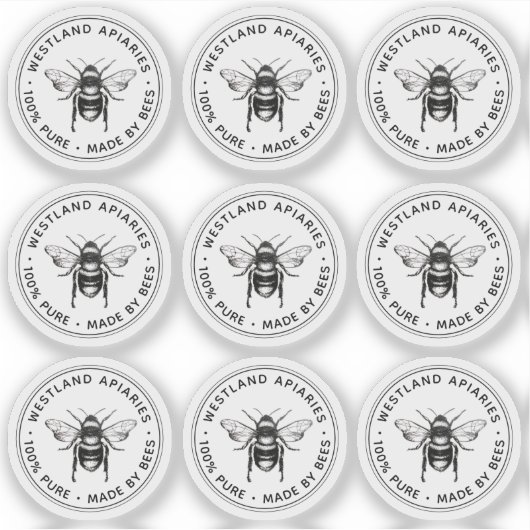 Étiquette clair pour baumes à lèvres en cire d'abe (Devant)