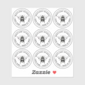 Étiquette clair pour baumes à lèvres en cire d'abe (Feuille)