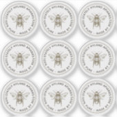 Étiquette clair pour baumes à lèvres en cire d'abe (Devant)