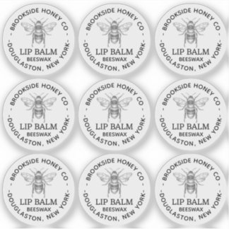 Étiquette clair pour les baumes à lèvres de cire d