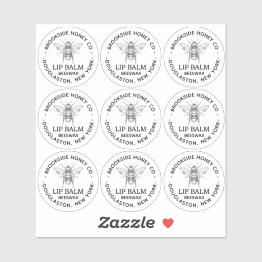 Étiquette clair pour les baumes à lèvres de cire d (Feuille)