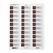Étiquette Clan Brown Crest sur Tartan (Feuille entière)