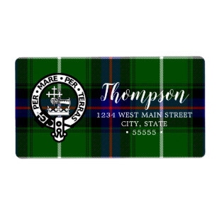 Étiquette Clan écossais Donald Tartan et Crest