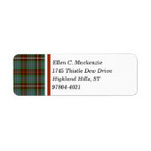 Étiquette Clan Fraser Chasse Tartan (Devant)