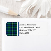 Étiquette Clan Lamont Bleu clair et vert Tartan écossais (En situation)