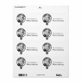 Étiquette Clan Lindsay Crest Boite personnalisée (Feuille entière)