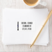 Étiquette Clarinet Black silhouette clarinet blue tone holes (En situation)