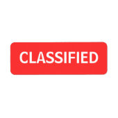 Étiquette classé (Devant)