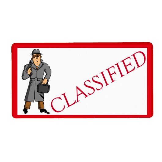Étiquette Classé Avec Spy (Devant)