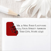 Étiquette Classe de 2020 Red Graduation (En situation)