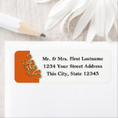 Étiquette Classe de 2023 Orange and Gold Graduation (En situation)