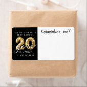 Étiquette Classe de 20 ans Nom de réunion Balise Se souvenir (En situation)