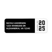 Étiquette Classe de diplôme de Noir (Devant)