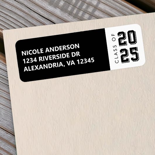 Étiquette Classe de diplôme de Noir