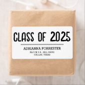 Étiquette Classe de diplômés modernes de 2025 (En situation)