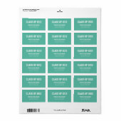 Étiquette Classe de fin d'études secondaires de 2013 Emerald (Feuille entière)