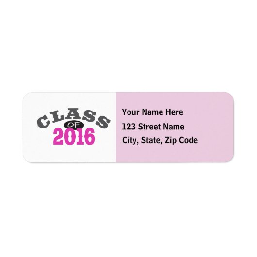 Étiquette Classe De Rose 2016 (Devant)