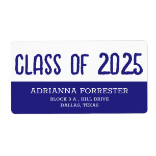 Étiquette Classe d'études supérieures modernes de 2025 Marin