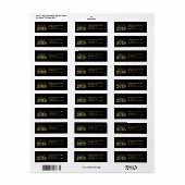 Étiquette Classe d'or élégant de 2018 Graduation (Feuille entière)