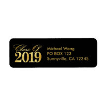 Classe d'or élégant et moderne de 2019 Graduation