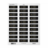 Étiquette Classe élégante de 2011 Noir / Or (Feuille entière)