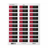 Étiquette Classe rouge / or de 2012 Adresse de retour Étique (Feuille entière)
