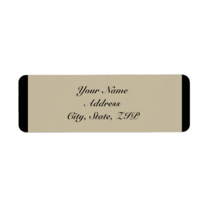 Étiquette Classeur Mariage à bossage noir et crème