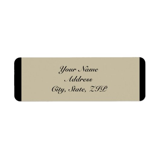 Étiquette Classeur Mariage à bossage noir et crème (Devant)