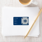 Étiquette Classic Antiquaire Delft Bleu Carrelage - Motif Fl (En situation)