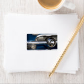 Étiquette Classic Car Chrome Closeup (En situation)