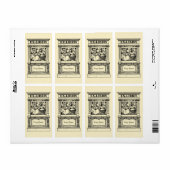 Étiquette Classic Columns Frame Ex Libris Template (Feuille entière)