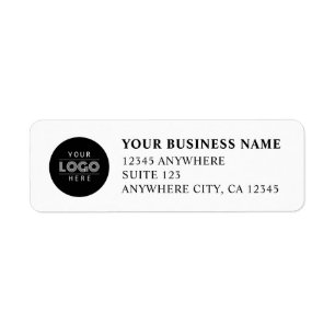 Étiquette Classic Custom Business Logo Black Company