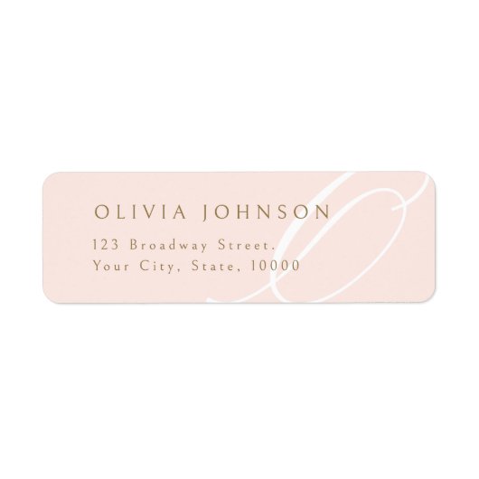 Étiquette Classic Elegance Script Monogram Return Address (Devant)