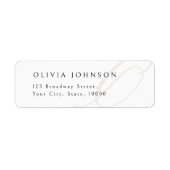 Étiquette Classic Elegance Script Monogramme Adresse de reto (Devant)