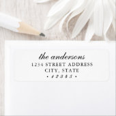 Étiquette Classic Elegant Nom de famille Adresse de retour (En situation)