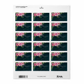 Étiquette Classic Emerald Vert Floral Dark Moody Mariage (Feuille entière)